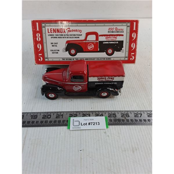 Lennox Furnaces Die-Cast Replica 1940 Ford Pickup Coin Bank