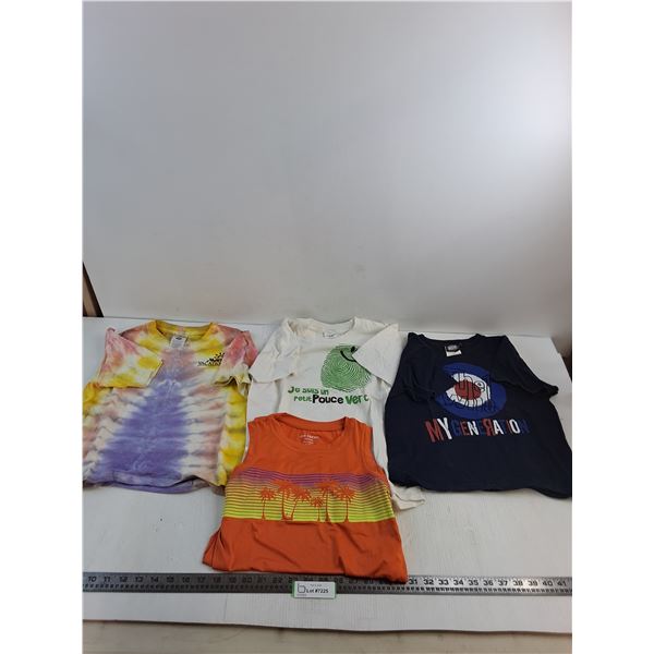 (4) Youth Tops (Sizes 6X - Medium)