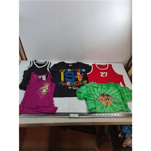 Youth Tops - 2 Medium Tees, 3 Sizes 7-12 Tanks