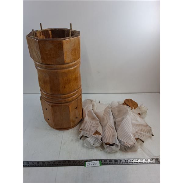 Wooden Table Base w/4 Legs - 22.5" High Including Screws - Pickup Only