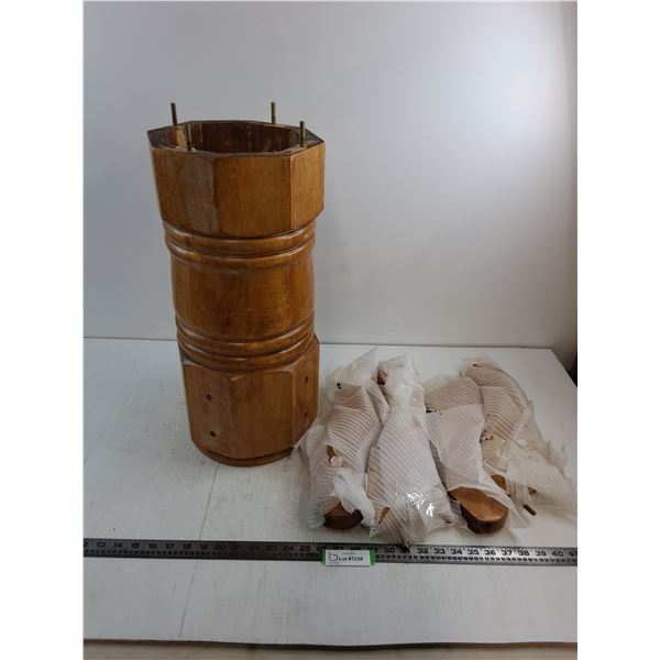 Wooden Table Base w/4 Legs - 22.5" High Including Screws - Pickup Only