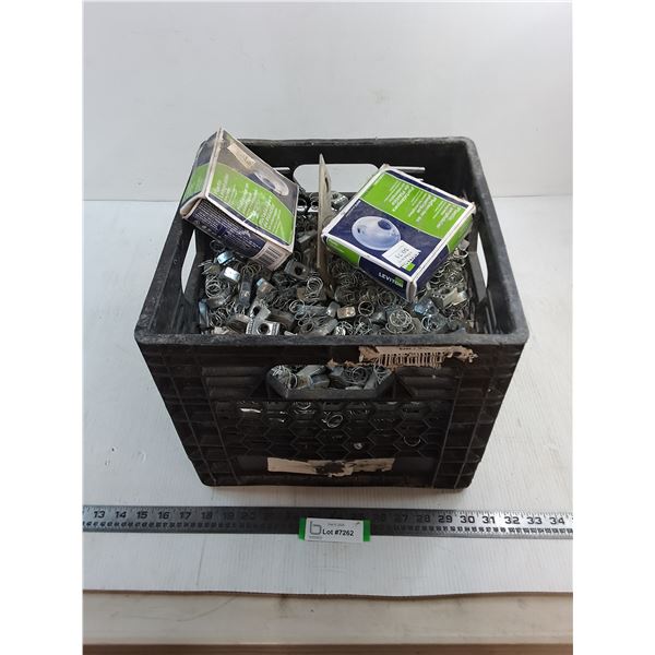 Bulk Channel Nut Springs, Lamp Holders, Milk Crate - Pickup Only
