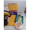 Image 5 : Ropes, Writing Pad, Glass Food Containers, Paper Punch, Mini Binder, Plastic Tool Box, Misc