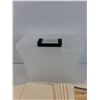Image 4 : Flat File Jackets - Letter Size, Plastic File Bin 13" x 6" x 12", Some Damage