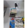 Image 2 : Plastic Containers, Magazines, Zip Bags, BBQ Lighter, Notepads, Pocket Knife, HMDI Cable, Misc