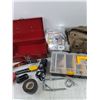 Image 3 : Micro Finer Cloths, Tupperware Food Processor, Hardware Organizer, Metal Tool Box, Misc