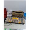 Image 4 : Micro Finer Cloths, Tupperware Food Processor, Hardware Organizer, Metal Tool Box, Misc