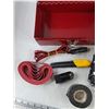Image 6 : Micro Finer Cloths, Tupperware Food Processor, Hardware Organizer, Metal Tool Box, Misc