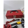Image 9 : Micro Finer Cloths, Tupperware Food Processor, Hardware Organizer, Metal Tool Box, Misc