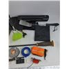 Image 7 : 8" Bar Clamp, Pry Bars, Zwipes Binder, Spatulas, Shoe Brush, Trowels, Electrical Tape, Misc