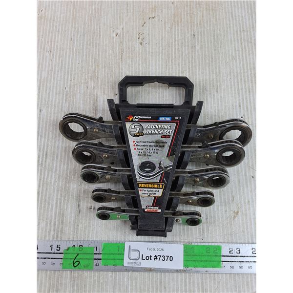 Perfomance Tool 5 Piece Ratcheting Wrench Set - Box End
