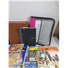 Image 7 : Plastic Container, Binder, Notebooks, Assorted Magazines - OffGrid, Hustler, Survival Guide