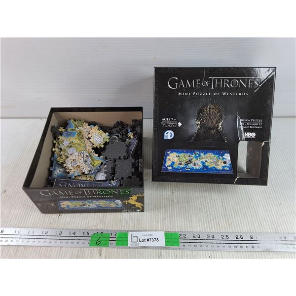 Game of Thrones 350 Piece Mini Puzzle of Westeros - As Is