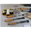 Image 2 : Wood Chisels, Utility Knife, Essential Oils, Notepad, Plastic Tool Boxes