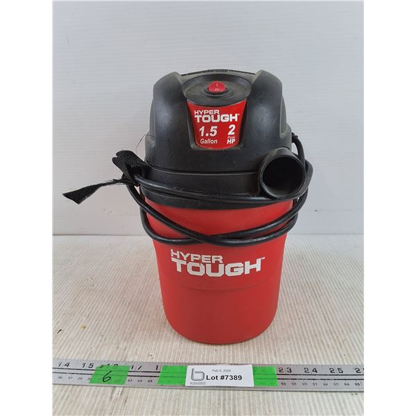 Hyper Tough 1.5 Gallon 2 Peak HP Vacuum - Powers On, As Is - No Hose