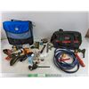 Image 1 : Case It Binder, Jumping Cables, Jobmate Tool Bag 12" x 8" x 8", 8" Bar Clamp, Misc