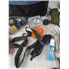 Image 4 : Case It Binder, Jumping Cables, Jobmate Tool Bag 12" x 8" x 8", 8" Bar Clamp, Misc