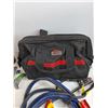 Image 8 : Case It Binder, Jumping Cables, Jobmate Tool Bag 12" x 8" x 8", 8" Bar Clamp, Misc