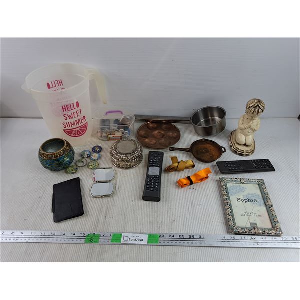 Sewing Kit, Water Pitcher, Fridge Magnets, Picture Frame, Boy Sculpture, Make Up Mirror, Misc