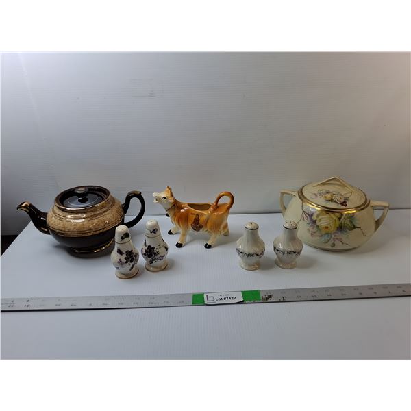 Ceramic Soup Tureen, Teapot, Salt & Pepper Shakers, Misc.