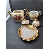 Image 3 : Electroplated Copper Wine Glasses, Ceramic Teapot, Sugar Bowl, Misc.