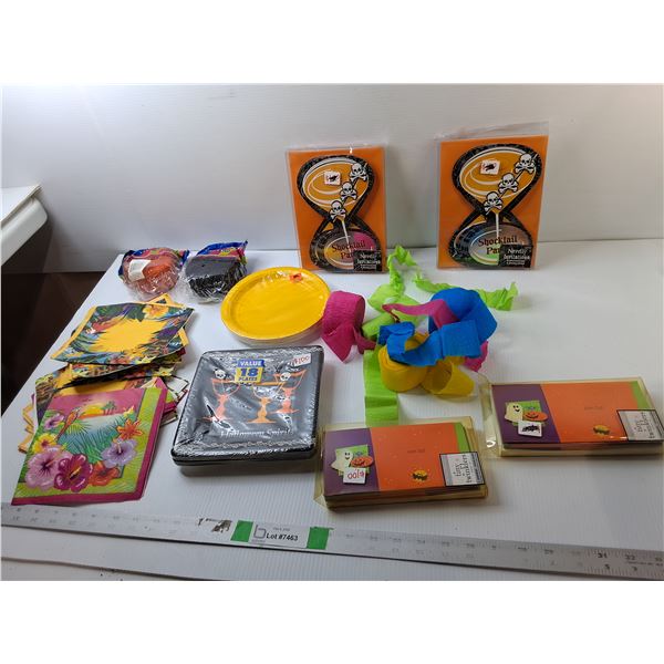 Party/Halloween Supplies- Invitations, Napkins, Streamers