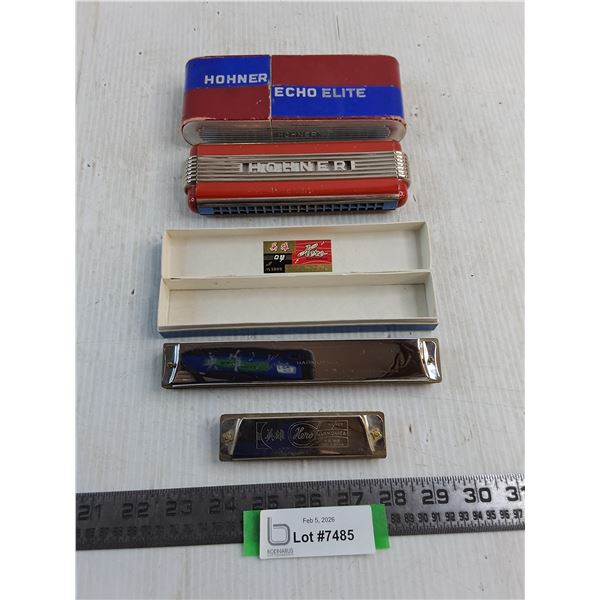 (3) Vintage Harmonicas (Hohner & 2 Hero)