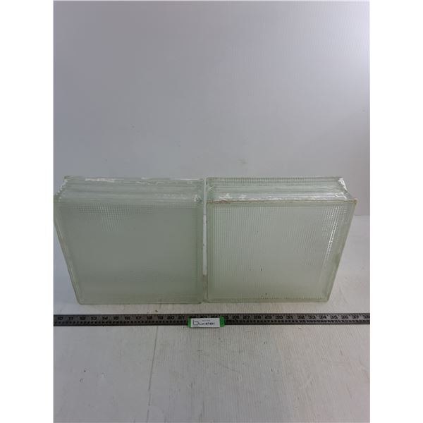 (2) Vintage Glass Bricks - 12x12x4" Each - Pickup Only