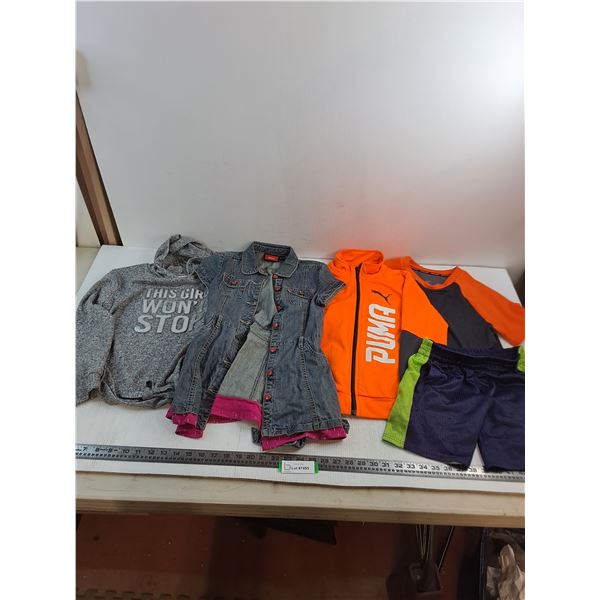 Youth Clothing (Girl's Hoodie 10/12, Denim Dress 8, Puma Track Jacket 8, Head Tee L, Shorts XS)