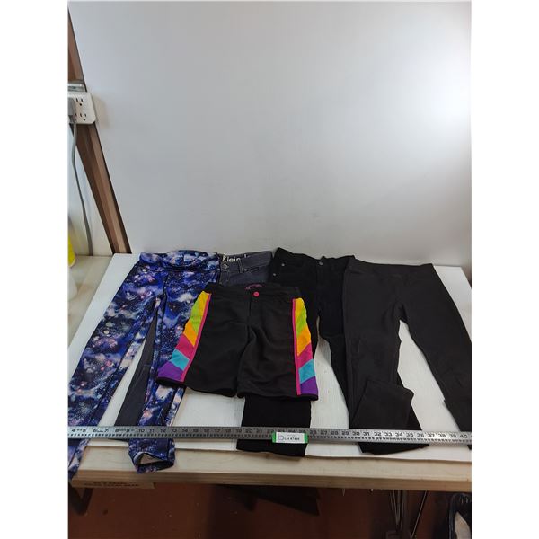 Youth Clothing (3 Jeans 8-14, Active Pants 7/8, Rainbow Shorts 10)
