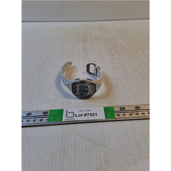 Timex Ironman Digital Watch, White Rubber Band (working)