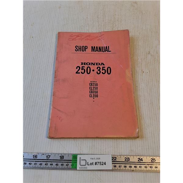 Vintage 1968 Factory Honda 250-350 Shop Manual