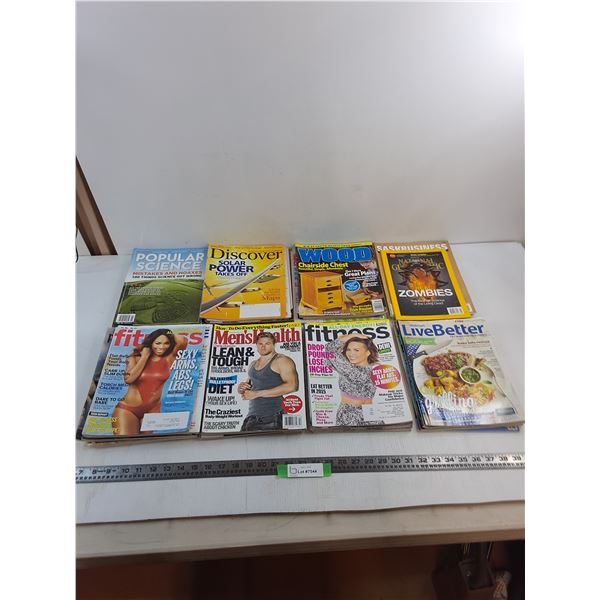 Large Quantity of Assorted Magazines (Health, Fitness, Mechanics, Science, Misc)