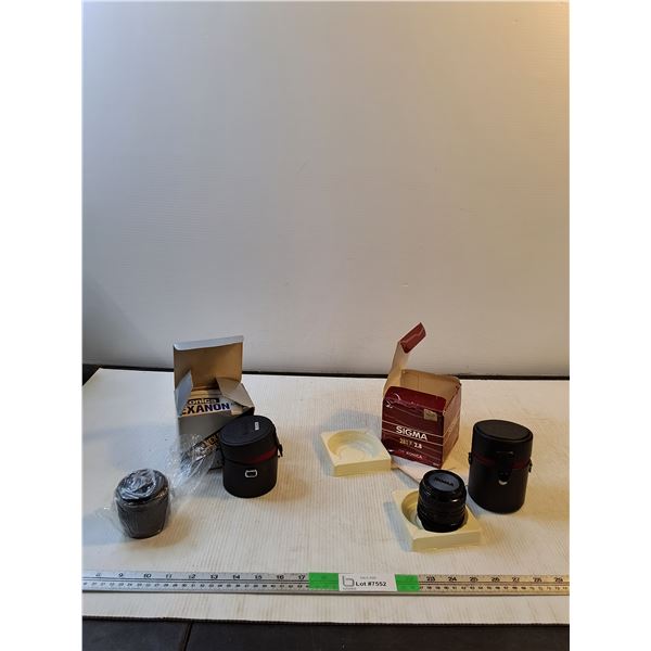 Vintage Sigma Camera Lens & Vintage Hexanon Camera Lens (NIB)