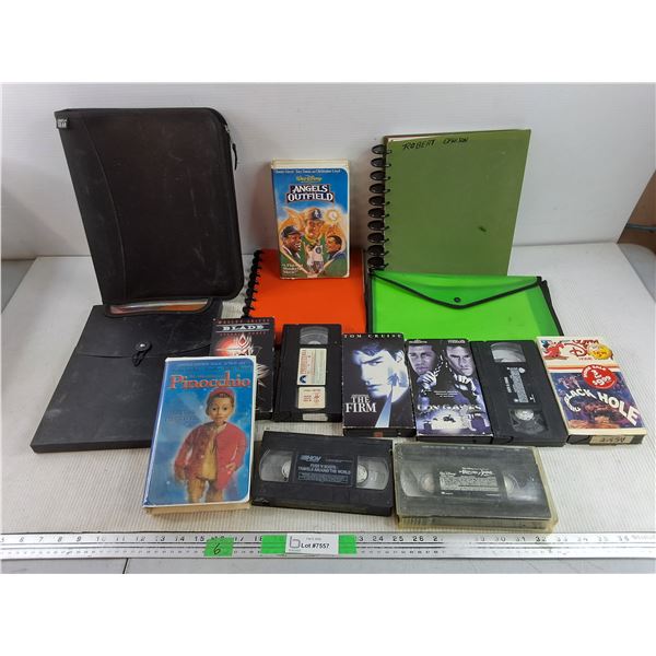 File Organizers, VHS Movies - Pinocchio, The Firm, The Return of Jafar