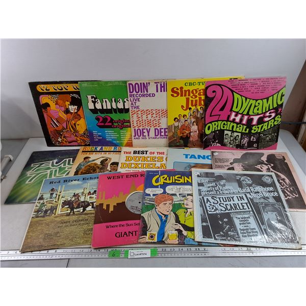 Assorted Vinyl Records - 24 Dynamic Hits, Andy Dejarlis, Dukes Dixiela
