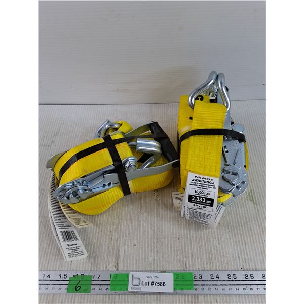 (2) Ratchet Straps - New