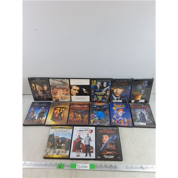 Assorted DVD Movies - Thicker Than Water, Bartok The Magnificent, The Perfect Getaway