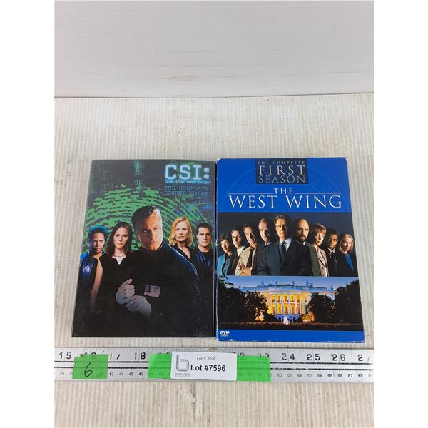 DVD CSI The Complete Second Season, The West Wing the 1st Season - Incomplete