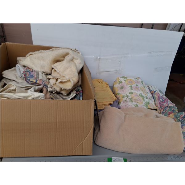 Box of Blankets, Sheets, Misc. Used as Moving Blankets- Cannot Ship