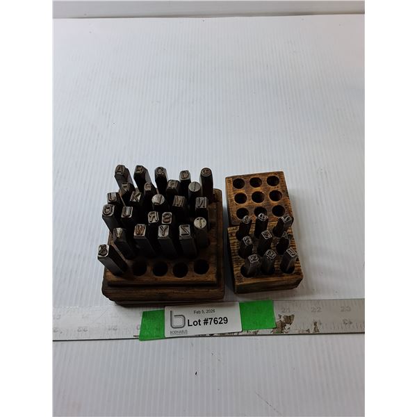 Vintage Letter & Number Stamps