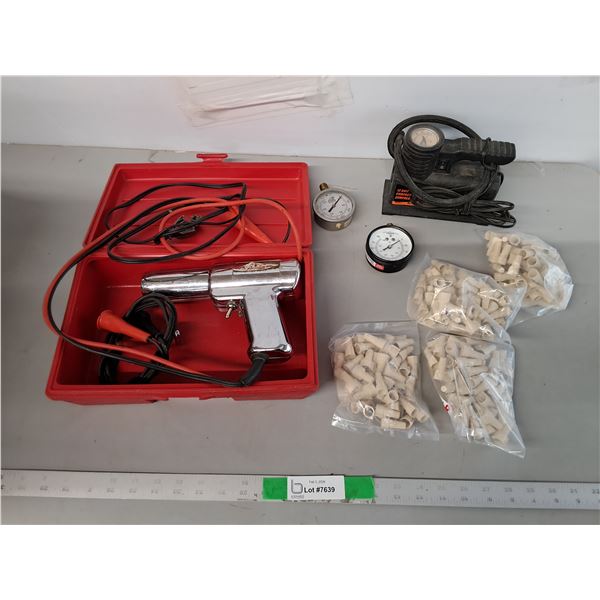 12V Compact Air Compressor, Automotive Timing Light, Wire Connectors, Misc.