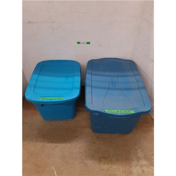 *(2) Storage Totes, Sterilite & Rubbermaid, Measurements In Photos, Cannot Ship