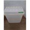 Image 4 : *Large Clear Storage Tote w/ Extra Tote&  (18) Various Lids, Measurements in Pics,