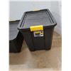 Image 2 : *(2) Plastic Storage Totes, w/ Locking Lids, Measurements in Pics, Cannot Ship