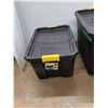 Image 3 : *(2) Plastic Storage Totes, w/ Locking Lids, Measurements in Pics, Cannot Ship