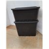 Image 7 : *(2) Plastic Storage Totes, w/ Locking Lids, Measurements in Pics, Cannot Ship