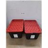 Image 1 : *(2) HDX, 19" x 28" x 15", Storage Totes w/ Lids, Cannot Ship