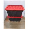 Image 5 : *(2) HDX, 19" x 28" x 15", Storage Totes w/ Lids, Cannot Ship