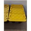 Image 2 : *(2) Strongbox Plates Storage Totes w/ Lids, Measurements in Pics, Cannot Ship